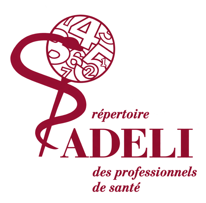 Répertoire ADELI des professionnels de santé — logo adapté en bordeaux